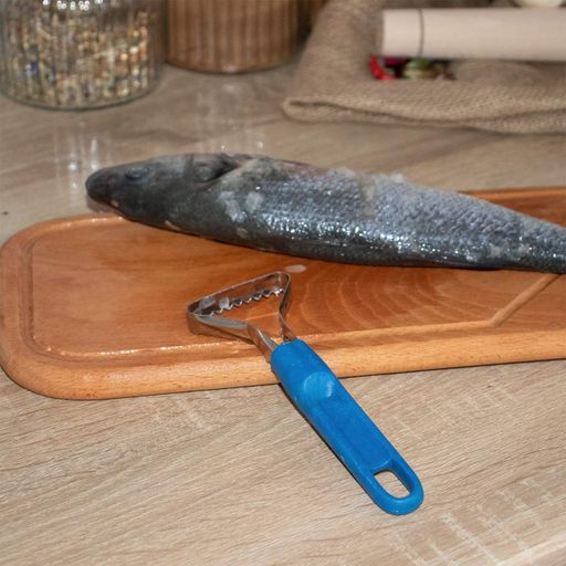Рибочистка ніж для чищення риби з пластиковою ручкою 15 см, Kitchette Синій 85814 (1643760)