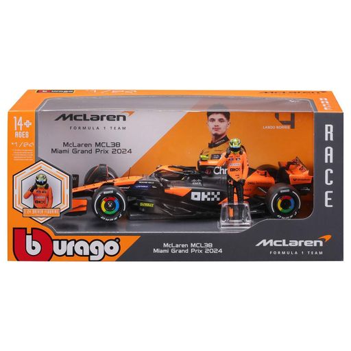 Автомодель з фігуркою McLaren MCL38 (1:24) (1646249)