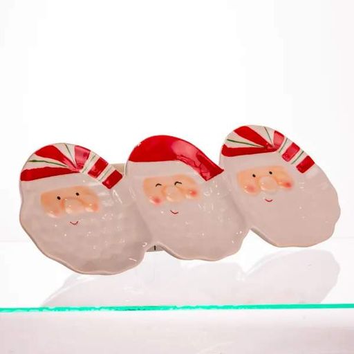 Менажниця Santa Claus порцелянова на 3 секції 33.5*12.5 см Yiwu CR-1-33 (1646973)