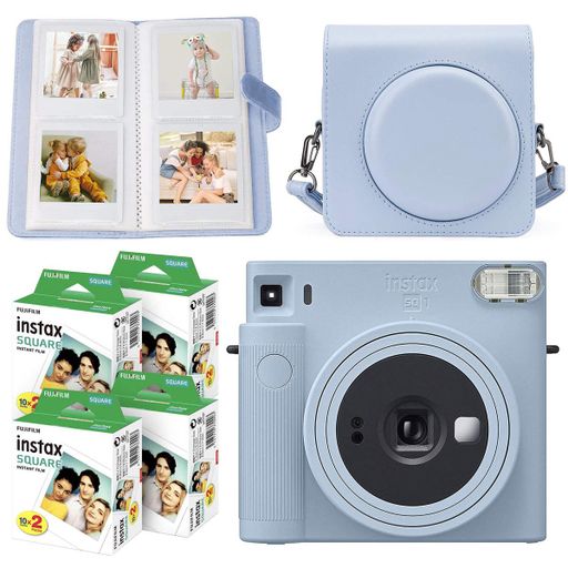 Подарунковий набір  камера Fujifilm Instax Square SQ1, Фотопапір 80 шт, Чохол, Фотоальбом 80 фото Блакитний (1647667)