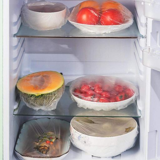 Универсальные пакеты с резинкой для хранения продуктов в холодильнике крышка-чехол на тарелку (набор 100 шт.), Kitchen Master Прозрачный 87805 (1649596)