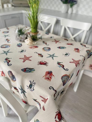 Скатертина гобеленова EDEN149 Limaso, 137x260, Прямокутна, Повсякденний, Без люрексу, 75% поліестер, 22% бавовна, 3% акрил, Гобелен (1650153)