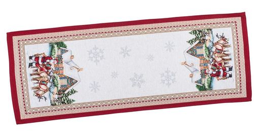 Доріжка гобеленова FROSTY Limaso, 40x160, Прямокутна, Новорічний, Срібний люрекс, 60% поліестер, 40% бавовна, Гобелен (1650331)