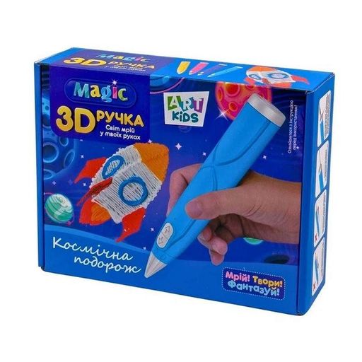 Набор для творчества 3D ручка Art Kids AK 0011(Pink) 17 см, 9 трафаретов (1651263)