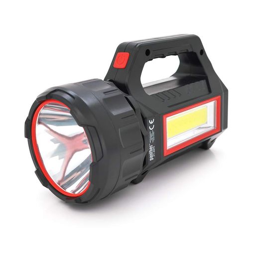 Фонарь поисковый Pahther PT-8895, 1LED+COB T6, 10W, 3+2+2 режима, 3600mah, Black, IP40, USB кабель+Solar, 200х95х130мм, BOX Voltronic (1660341)