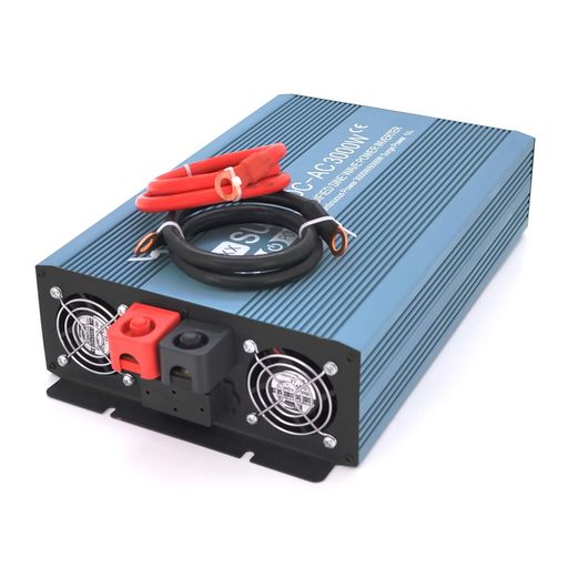 Инвертор напряжения Mexxsun MXS-3000, 24V/220V, 3000W с модифицированной синусоидой, 2 Shuko, клемные провода, Q2 MXS-3000-24M (1660397)
