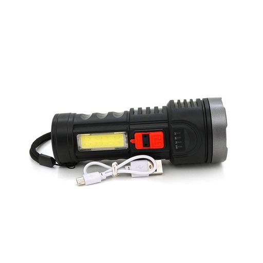 Фонарик ручной LATERNA L-822, 5WLED+COB, пластик, встроенный аккум, IP40, 145х56х45, USB кабель Voltronic (1660464)