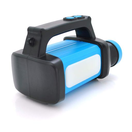 Фонарь поисковый SW-8802, 1LED+COB T6, 5W, 2+1+1 режим, 3600mah, Black/Blue, IP40, USB кабель+4*LR06(нет в комплекте), 190х110х130мм, BOX Voltronic (1660486)
