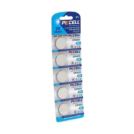 Батарейка литиевая PKCELL CR2025, 5 шт в блистере PC/CR2025 (1661051)