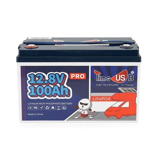 Акумуляторна батарея LiFePO4 Timeusb 12.8V 100Ah Pro, 1280Wh, BMS 100A, 260*168*210мм Timeusb-12.8V100Ah-Pro (1661444)