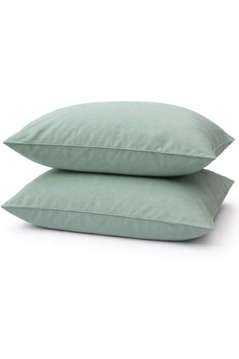 Наволочка Ecotton 70х70 см фланель из хлопка Mint мятного цвета (1661840)