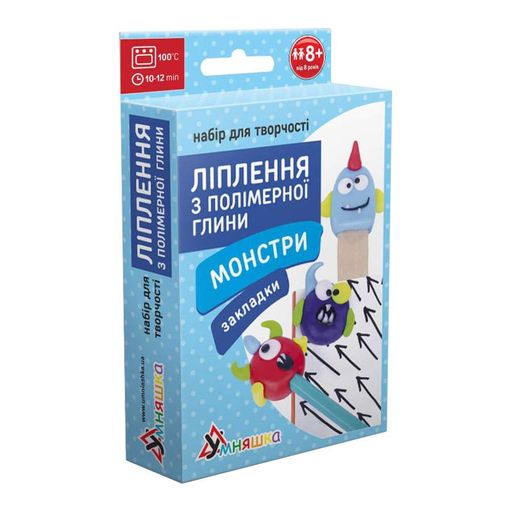 Детский набор для лепки из полимерной глины "Закладки Монстры" (ПГ-006) PG-006 закладки для книги (1663019)