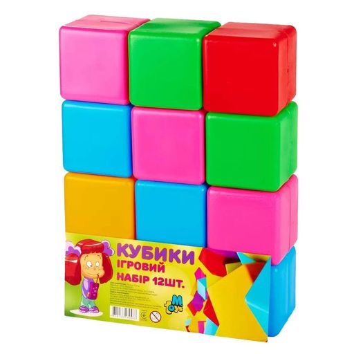 Детские игровые кубики Большие 14067K, 12 шт. в наборе (1663148)