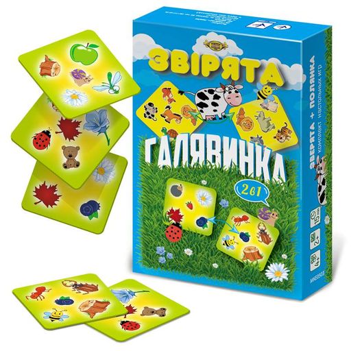 Детская настольная игра "Зверята+Полянка" MKE0503 от 4-х лет (1663218)