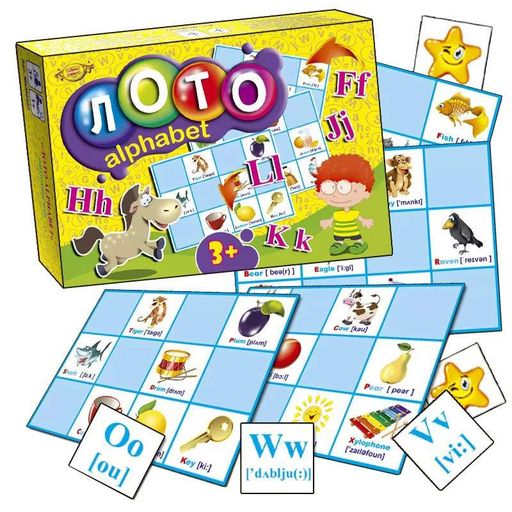 Настольная развивающая игра "Лото ALPHABET" MKM0327 на англ. языке (1663223)