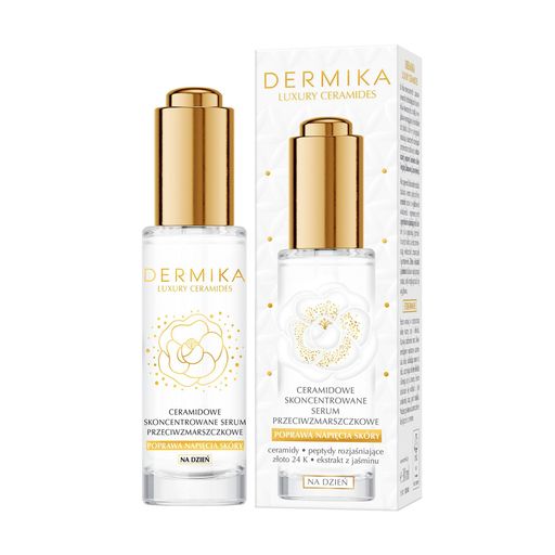 Дневная концентрированная сыворотка для лица Dermika Luxury Ceramides против морщин, с церамидами, 30 мл