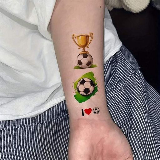 Набір дитячих тимчасових тату "Футбол №1" football-tattoo-mini-set- 10 штук по 12*7 см (1668601)