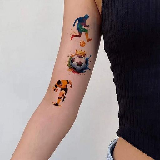 Набір дитячих тимчасових тату "Футбол №1" football-tattoo-mini-set- 10 штук по 12*7 см (1668601)