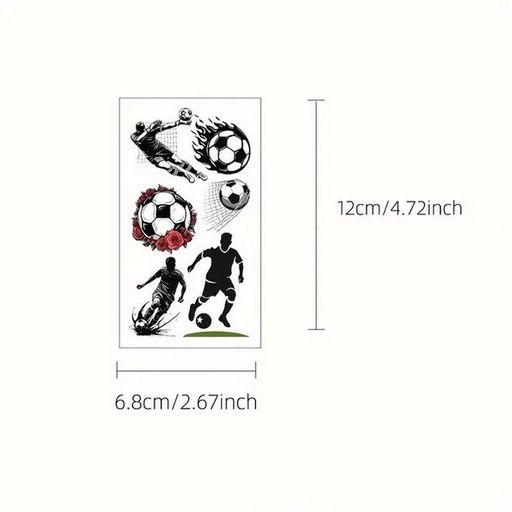 Набір дитячих тимчасових тату "Футбол №1" football-tattoo-mini-set- 10 штук по 12*7 см (1668601)