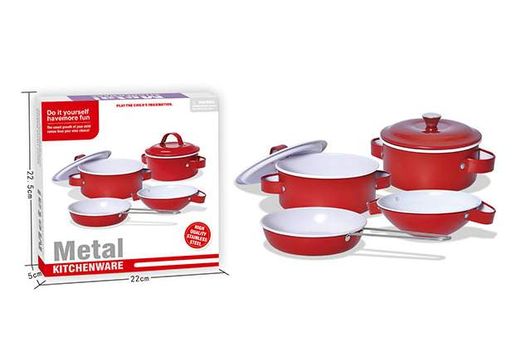 Детский набор посуды «Kitchenware» 620-B5(Red) кастрюля, сковородка (1668608)