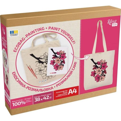 Набор для творчества экосумка-раскраска "Flowers" N0003653, 38х42 см (1672006)