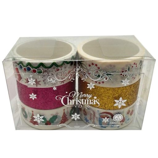 Набор декоративный скотч "Merry Christmas" XM-JD2273-3, 1,5 см x 2 м (1672353)