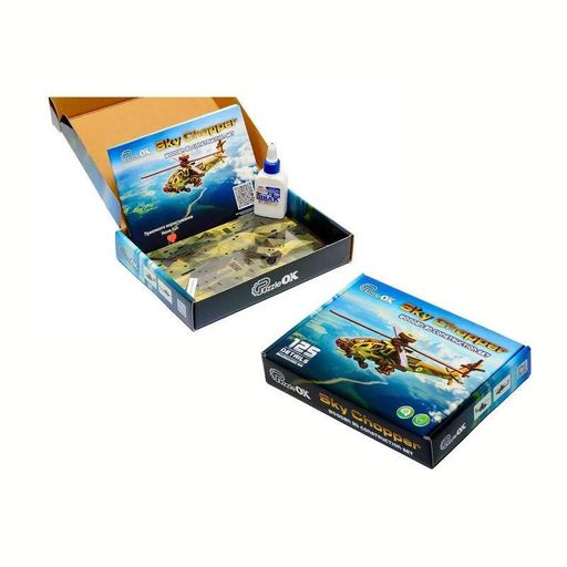 Деревянный 3D конcтруктор "Вертолет" Puz-00954, 125 деталей (1673641)