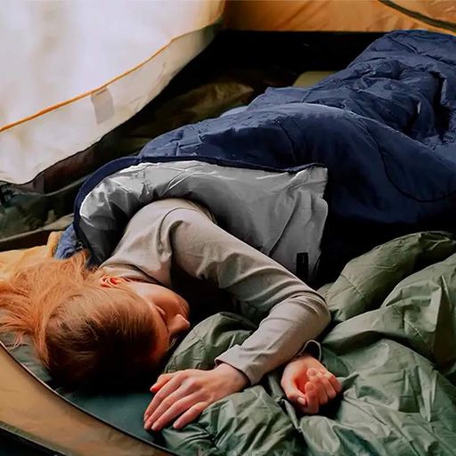 Спальний мішок для туризму Lesko 0021 210x75 см Синий (13919-90850) (1674076)