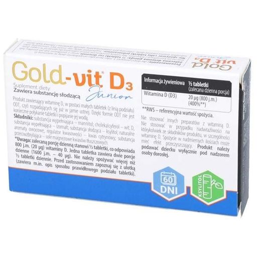 Витамины для детей Olimp Nutrition Gold-Vit D3 Junior 30 Tabs (1674103)