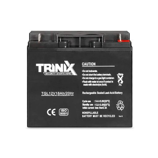 Акумуляторна батарея гелева 12В 18Аг Trinix TGL12V18Ah/20Hr GEL (44-00063) (1674280)