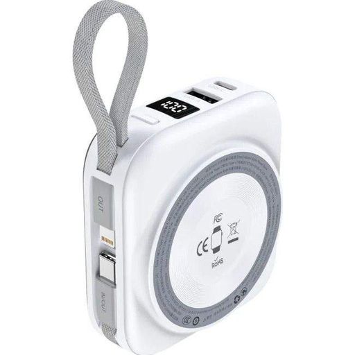 Внешний аккумулятор Choetech Magnetic Wireless B697-WH 10000mAh 22.5W White [156579] (1682060)