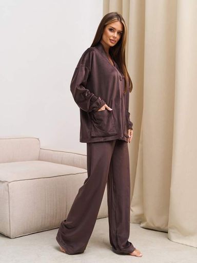 Домашняя одежда ISSA PLUS 14324A  XL темно-коричневый (1684096)