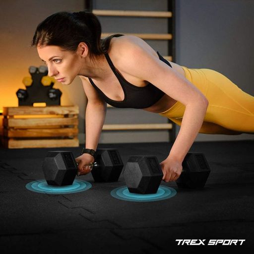 Гантеля шестигранна прогумована TX-125RD Trex Sport 12,5кг (1685672)