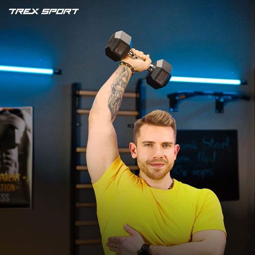 Гантеля шестигранна прогумована TX-125RD Trex Sport 12,5кг (1685672)