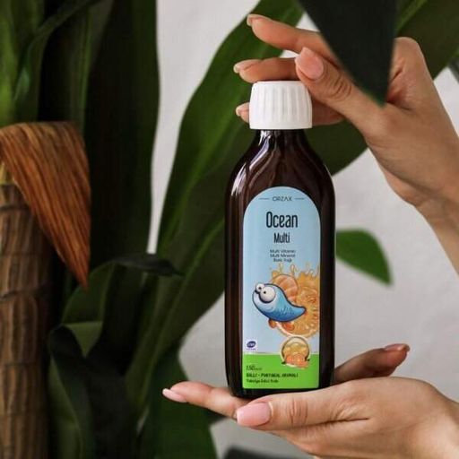 Рідкі вітаміни та мінерали для дітей Orzax Ocean Multi Syrup з риб'ячим жиром - Мед-апельсин (1686677)