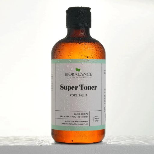 Балансирующий тонер для лица BIOBALANCE Super Toner Pore Tight для сужения пор, с кислотами, 250 мл