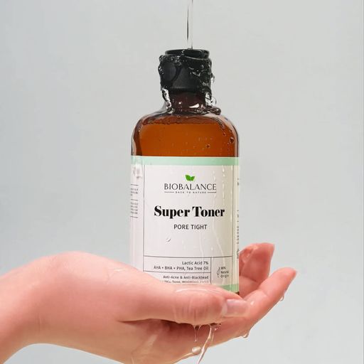 Балансирующий тонер для лица BIOBALANCE Super Toner Pore Tight для сужения пор, с кислотами, 250 мл