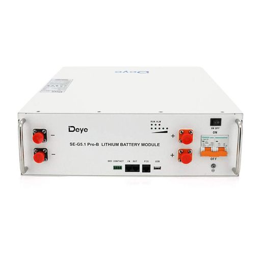 Акумуляторна батарея Deye LiFePO4 SE-G5.1 Pro-B 51,2V 100AH, 5,12kW  BMS50A@16S до 32 parallel CAN/RS485, IP21, 6000Cycles, (445*133*540),45kg 100AH SE-G5.1ProB (1691571)