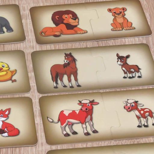 Настольная игра "Чей малыш" 0451 из 30 карточек с рисунками (1695553)