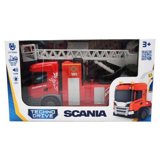 Автомодель детская Scania "Пожарная машина" TechnoDrive 6407KS, свет, звук (1698884)