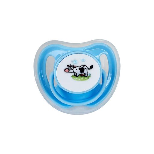 Пустышка силиконовая круглая MGZ-0516(Blue) с колпачком (1702955)