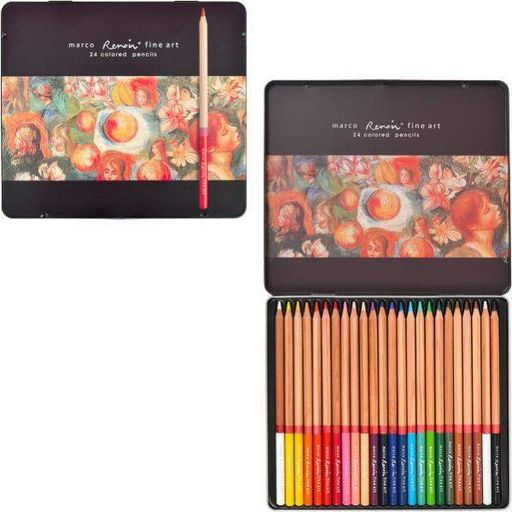 Карандаши цветные "Renoir Fine Art" 24 цвет. в метал. пенале (1704643)