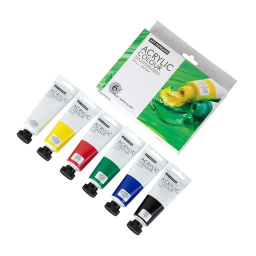 Акриловые краски для рисования Art Ranger Acryliс regular 6 цветов в тубах по 75ml . (1704780)