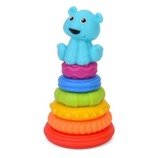 Дитяча іграшка "Пірамідка Тигреня" Bambi 638-112(Turquoise) 18,5 см, 6 кілець (1705722)