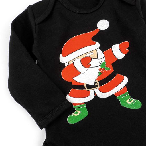 Боди для новорожденных Dexter`s с новогодним принтом santa claus  86 см черный (1705966)