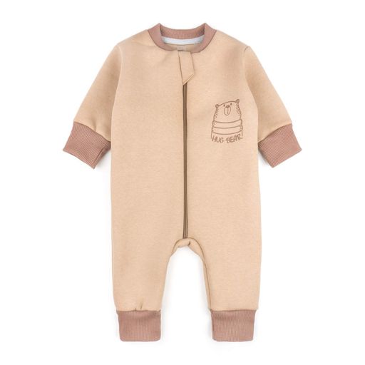 Теплый комбинезон для новорожденных на молнии Dexter`s hug bear  62 см бежевый (1705967)