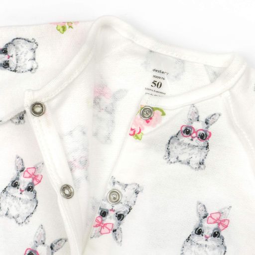 Комбінезон для дівчинки Cute Bunny на кнопках  62 см Молочний (1706014)