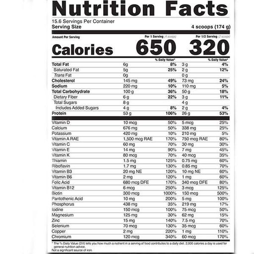 Гейнер NutraBio Extreme Mass High Protein & Carb Mass Gainer 2722 g /15,6 servings/ Strawberry Pastry (1706287)