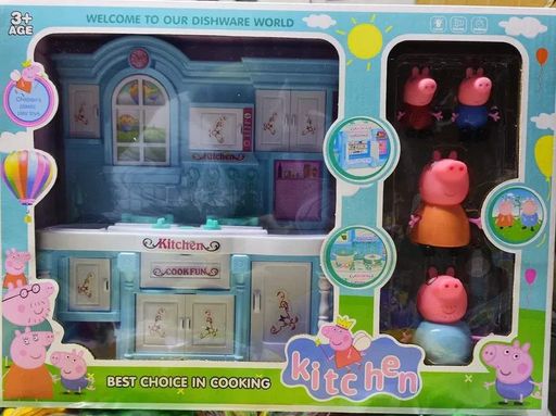 Набір Свинка Пеппа Peppa Pig “Кухня з меблями та аксесуарами”, 4 фігурки, світло та звук, PP998-1A (1707693)