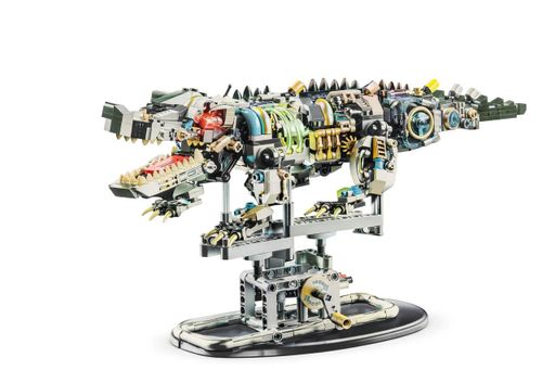 Конструктор 13056 механічний Crocodile Machinery «Кіборг Крокодил», 996 деталей, підсвічування, рухомі елементи. (1707705)